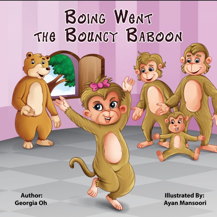 Boing went the Bouncy Baboon kindle cover